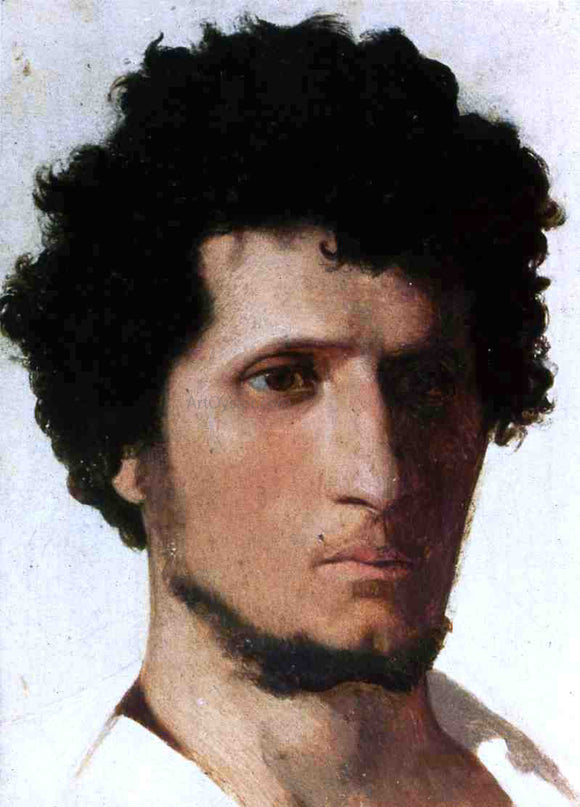  Jean-Leon Gerome Head of a Peasant from the Roman Campagne - Canvas Art Print