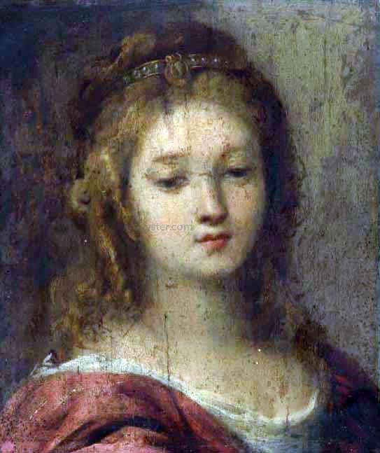  Carlo Francesco Nuvolone Head of a Woman - Canvas Art Print