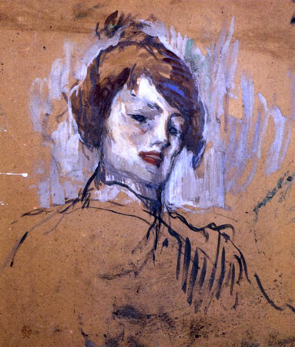  Henri De Toulouse-Lautrec Head of a Woman - Canvas Art Print