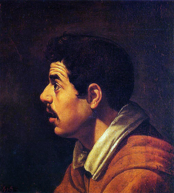  Diego Velazquez Head of a Young Man in Profile - Canvas Art Print