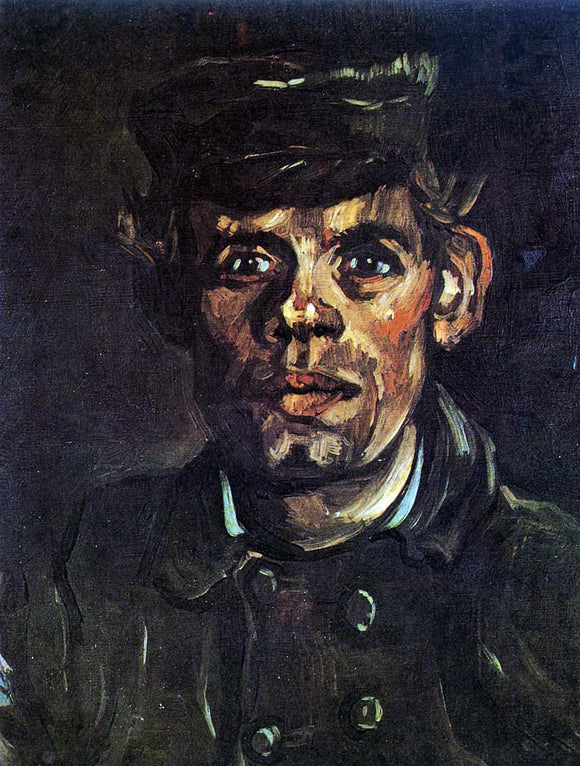  Vincent Van Gogh Head of a Young Peasant in a Peaked Cap - Canvas Art Print
