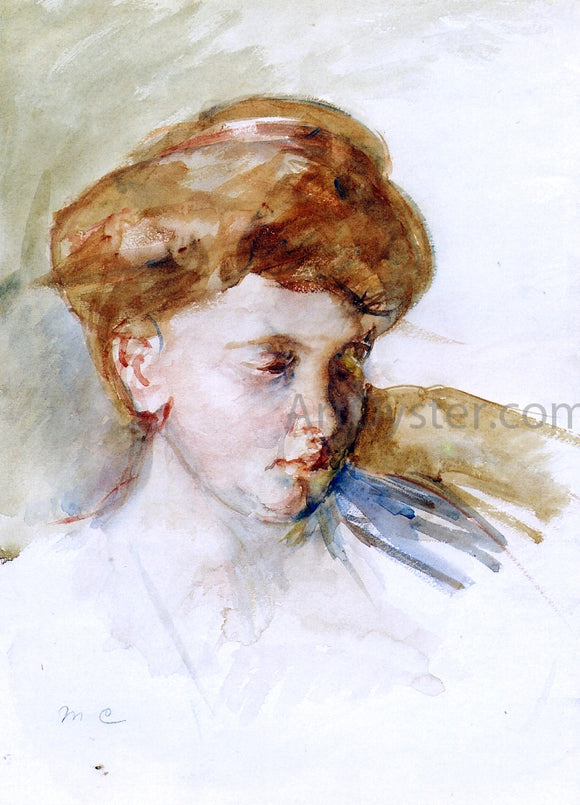  Mary Cassatt Head of a Young Woman - Canvas Art Print