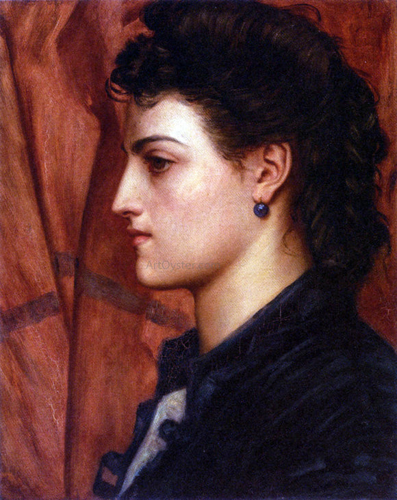  Valentine Cameron Prinsep Head of an Italian Girl - Canvas Art Print