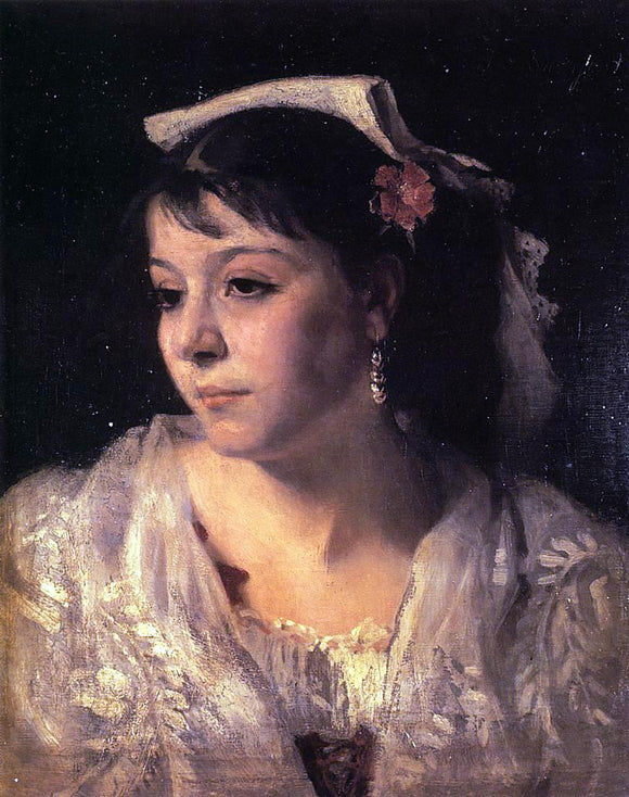  John Singer Sargent Head of an Italian Woman - Canvas Art Print