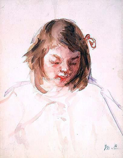  Mary Cassatt Head of Francoise Looking Down (no.4) - Canvas Art Print