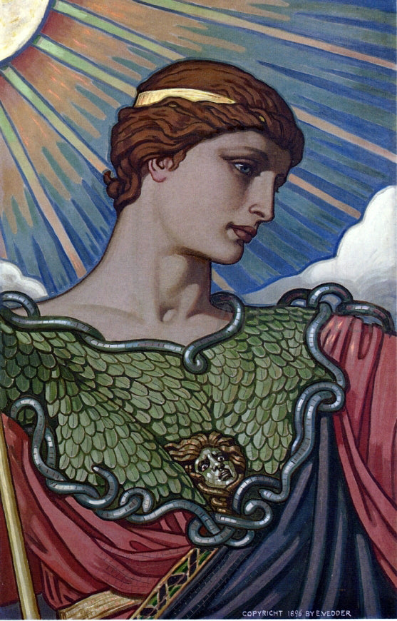  Elihu Vedder Head of Minerva - Canvas Art Print