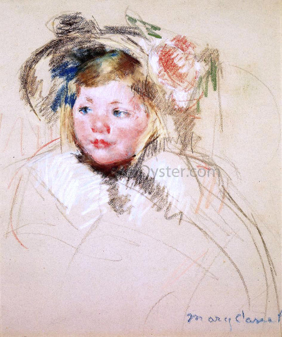  Mary Cassatt Head of Sara in a Bonnet Looking Left - Canvas Art Print