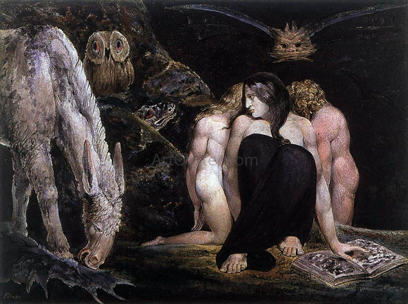  William Blake Hecate or the Three Fates - Canvas Art Print