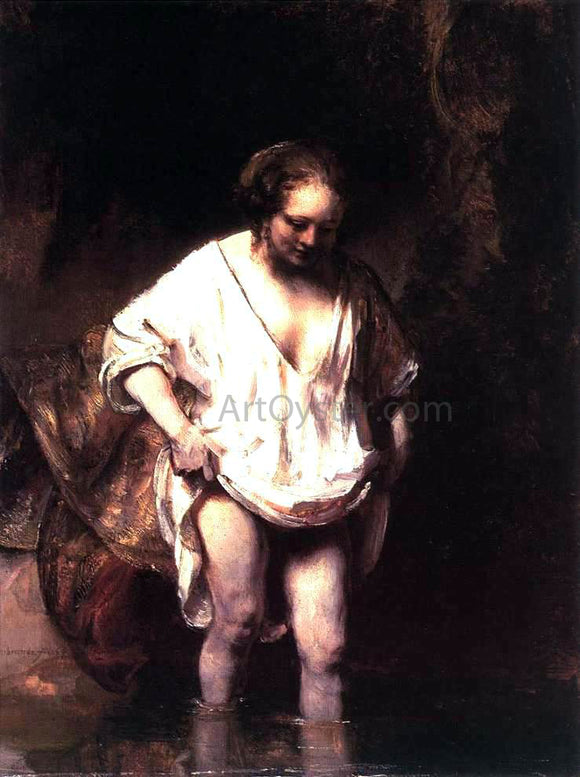  Rembrandt Van Rijn Hendrickje Bathing in a River - Canvas Art Print