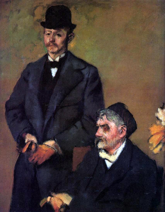  Edgar Degas Henri Rouart and His Son Alexis - Canvas Art Print