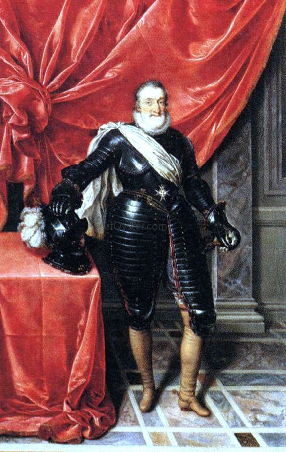 The Younger Frans Pourbus Henry IV, King of France in Armour - Canvas Art Print