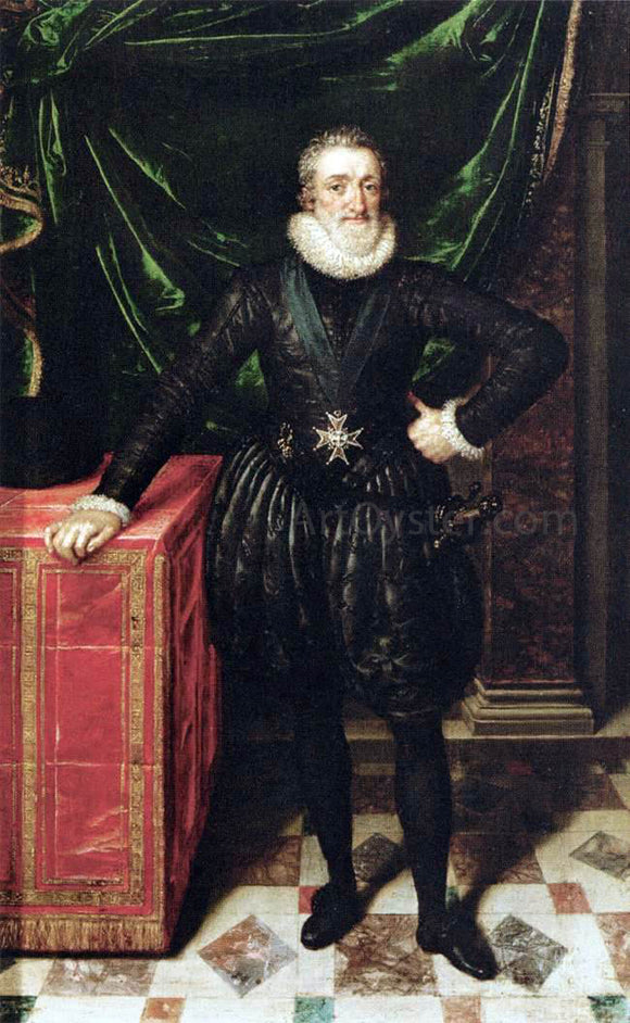  The Younger Frans Pourbus Henry IV, King of France in Black Dress - Canvas Art Print