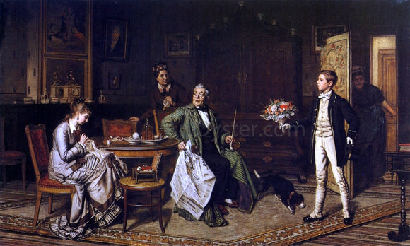  Evert Jan Boks Her First Beau - Canvas Art Print