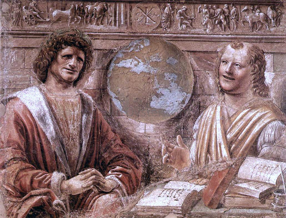  Donato Bramante Heraclitus and Democritus - Canvas Art Print
