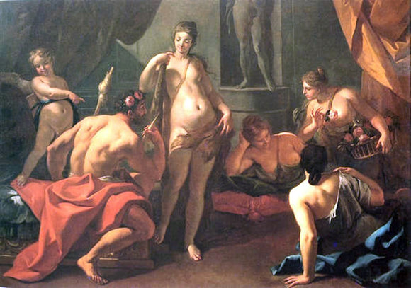  Sebastiano Ricci Hercules and Omphale - Canvas Art Print