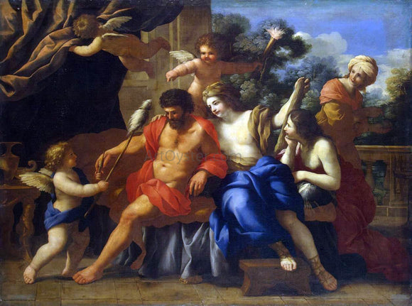  Giovanni Francesco Romanelli Hercules and Omphale - Canvas Art Print