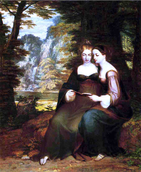  Washington Allston Hermina and Helena - Canvas Art Print