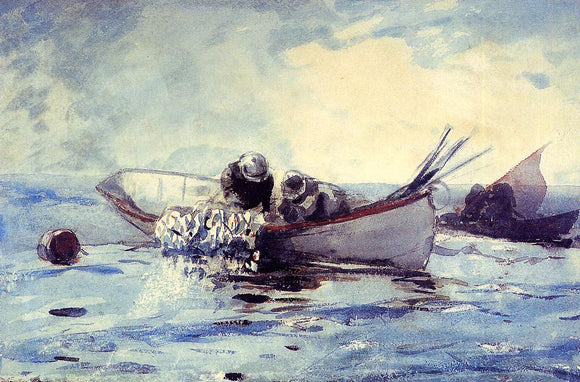  Winslow Homer Herring Fishing - Canvas Art Print