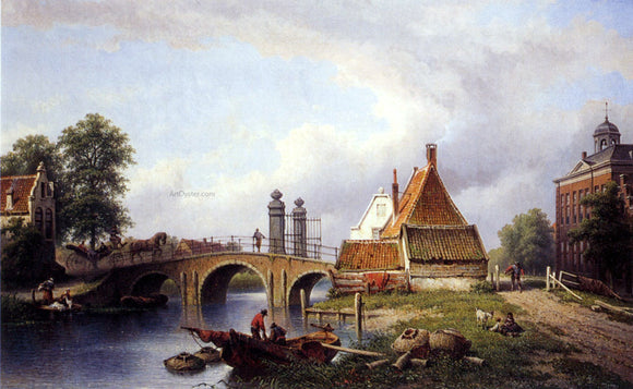  Eduard Alexander Hilverdink Het Rechthuys in Watergraafsmeer, Amsterdam - Canvas Art Print