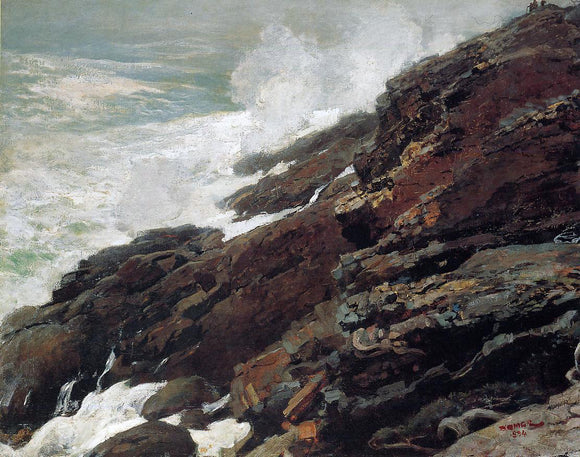  Winslow Homer High Cliff, Coast of Maine - Canvas Art Print