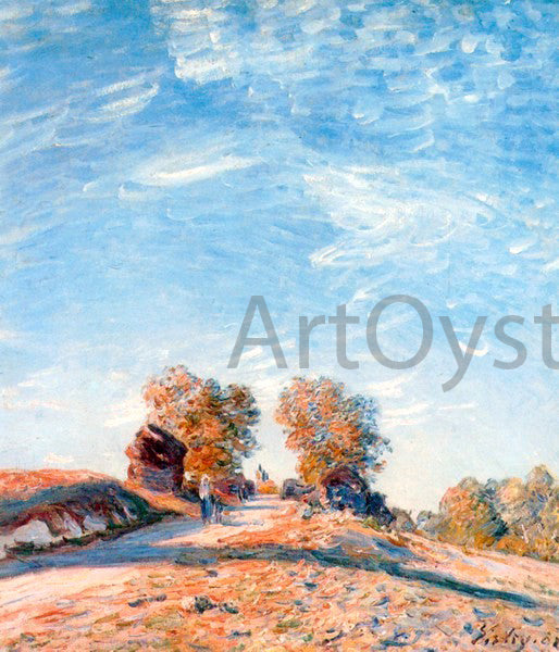  Alfred Sisley Hill Path in Sunlight - Canvas Art Print