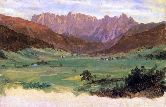  Frederic Edwin Church Hinter Schonau and Reiteralp Mountains, Bavaria - Canvas Art Print