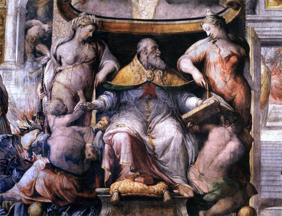  Cecchino Del Salviati History of Paul III (detail) - Canvas Art Print