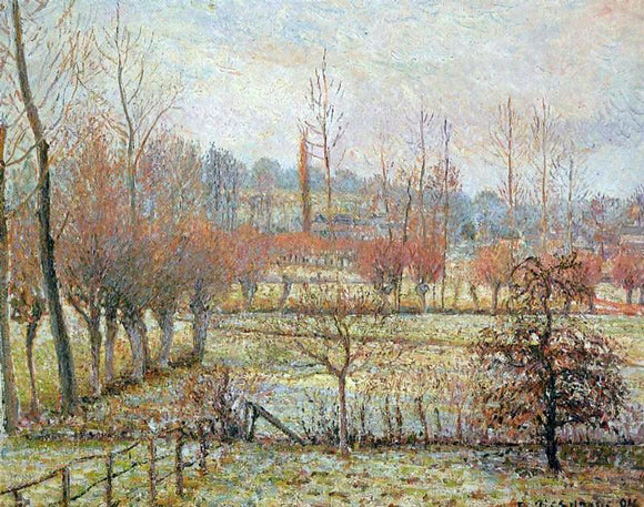  Camille Pissarro Hoarfrost, Morning (also known as Snow Effect in Eragny) - Canvas Art Print