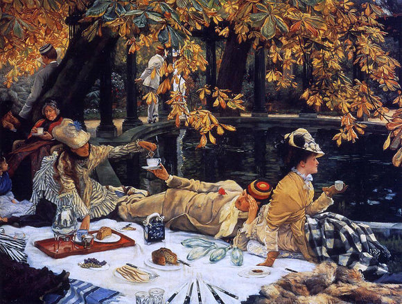  James Tissot Holiday (also known as The Picnic) - Canvas Art Print