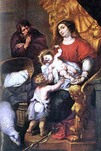  Pedro De Moya Holy Family - Canvas Art Print