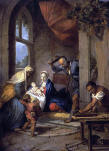  Nicolas Vleughels Holy Family - Canvas Art Print