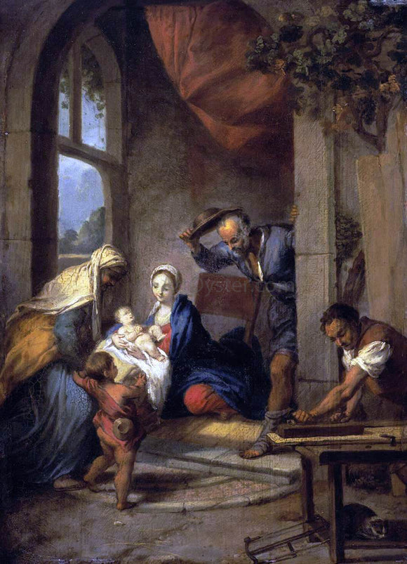  Nicolas Vleughels Holy Family - Canvas Art Print