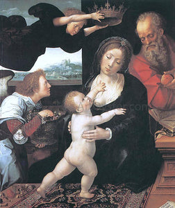  Bernaert Van Orley Holy Family - Canvas Art Print