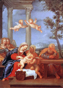  Francesco Albani Holy Family - Canvas Art Print