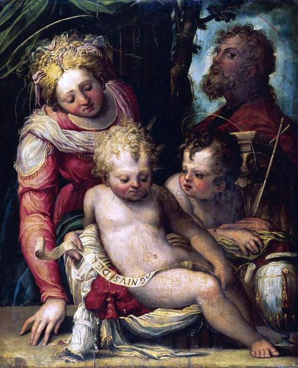  Prospero Fontana Holy Family with the Infant St John the Baptist - Canvas Art Print