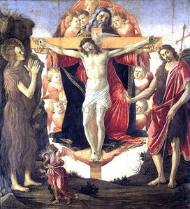  Sandro Botticelli Holy Trinity (Pala della Convertite) - Canvas Art Print
