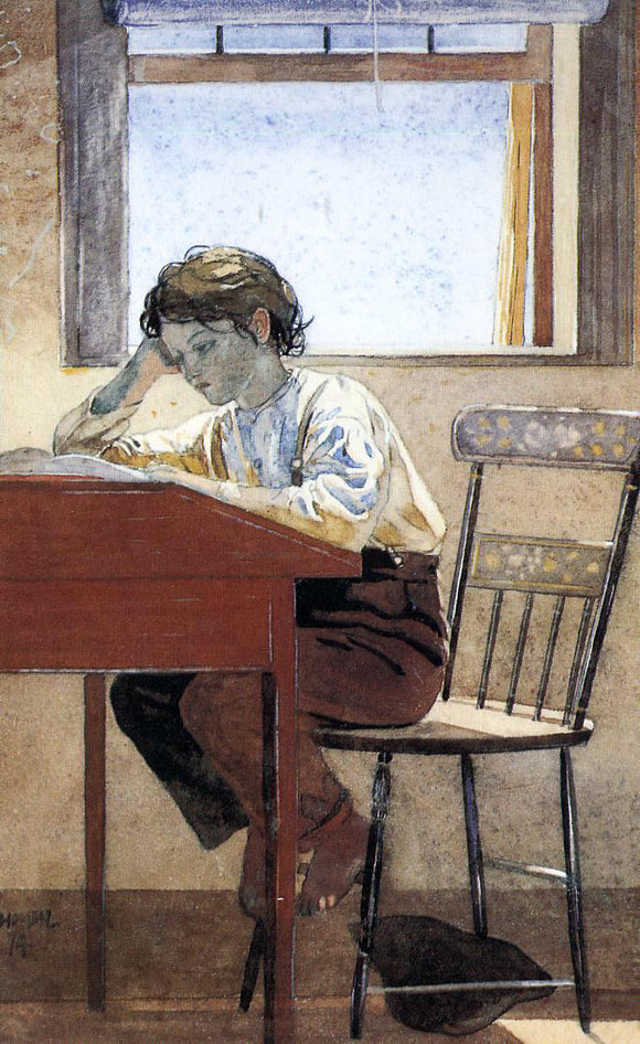  Winslow Homer Homework - Canvas Art Print