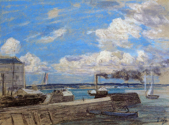  Eugene-Louis Boudin Honfleur, the Port Entrance - Canvas Art Print
