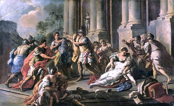  Francesco De Mura Horatius Slaying His Sister After the Defeat of the Curiatii - Canvas Art Print