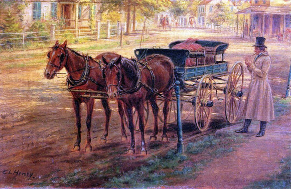  Edward Lamson Henry Horse and Buggy - Canvas Art Print