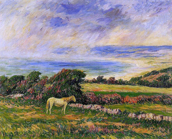  Henri Moret Horse in a Meadow - Canvas Art Print