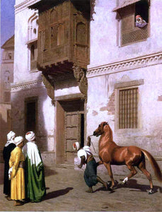  Jean-Leon Gerome Horse Merchant in Cairo - Canvas Art Print