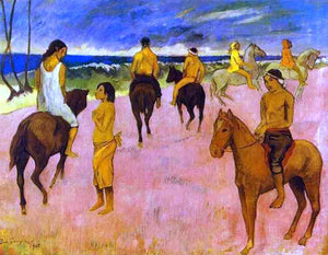  Paul Gauguin Horsemen on the Beach - Canvas Art Print