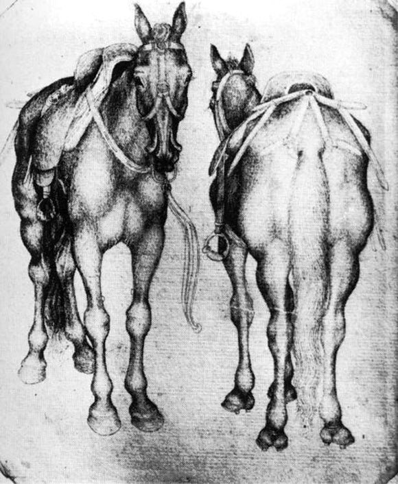 Antonio Pisanello The Horses - Canvas Art Print