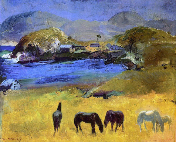  George Wesley Bellows Horses, Carmel - Canvas Art Print
