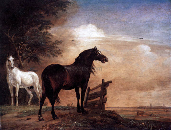  Paulus Potter Horses in a Field - Canvas Art Print