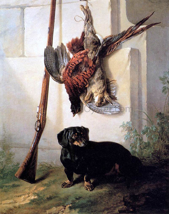  Jean-Baptiste Oudry Hound with Gun and Dead Game - Canvas Art Print