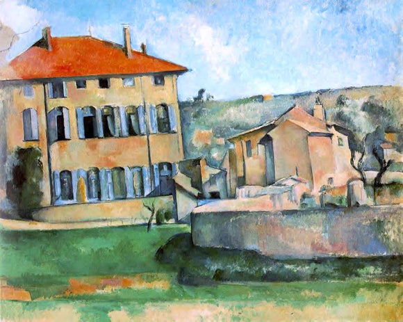  Paul Cezanne House and Farm at Jas de Bouffan - Canvas Art Print