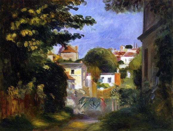  Pierre Auguste Renoir House and Figure among the Trees - Canvas Art Print