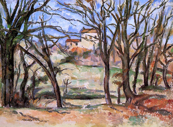  Paul Cezanne House Behind Trees on the Road to Tholonet - Canvas Art Print